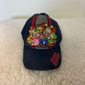 ABG Accessories Nintendo Super Mario Boys Blue Adjustable Baseball Hat 2018